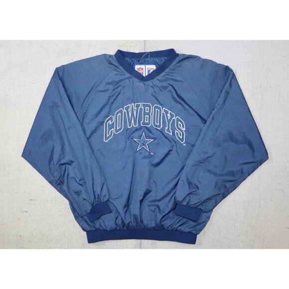 Vtg 90s Dallas Cowboys Game Day Windbreaker Pullover Size Medium - Picture 4 of 9